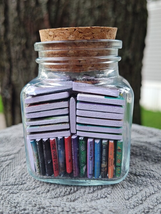 Handmade Other - Cube Book Jar 70+ Miniature Books, Minis, Whimsical Home Decor